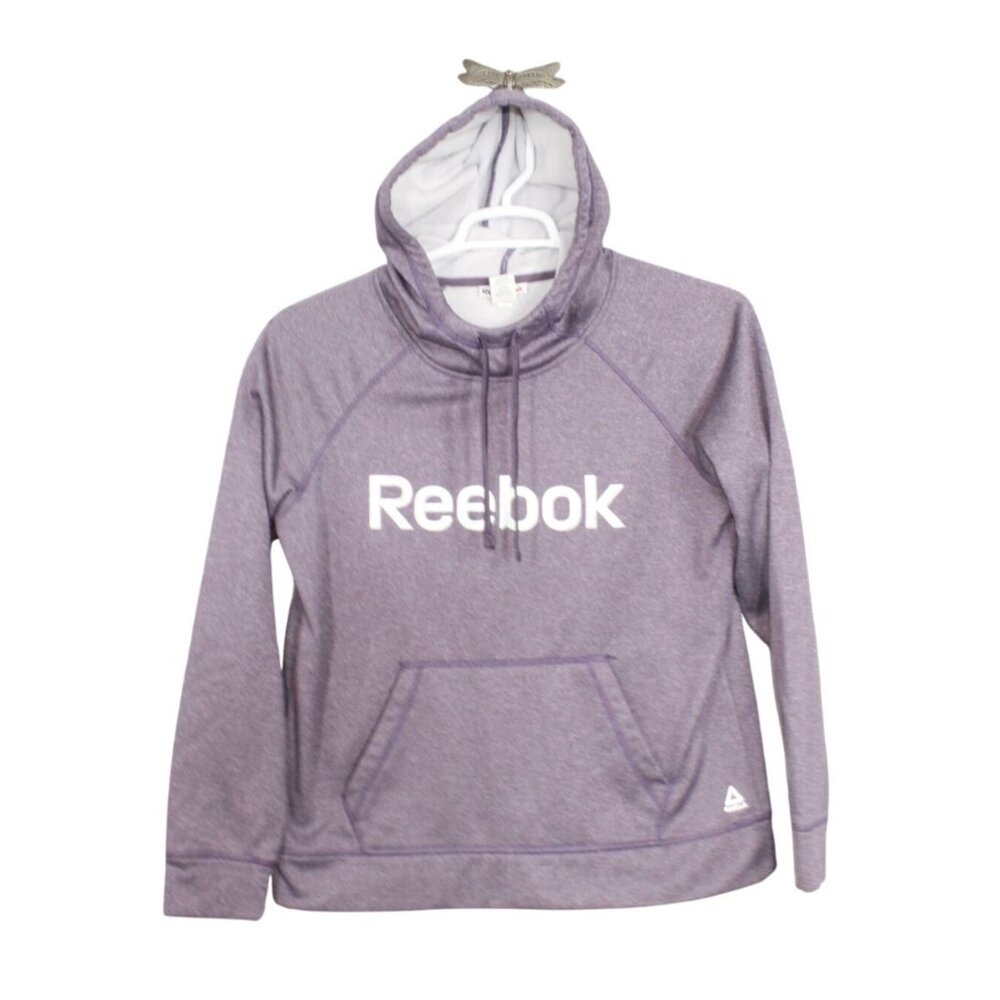Reebok Purple Athleisure Pullover Hoodie Sweatshirt Size Large